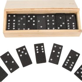 Popkonsol Domino Taşı Oyun Seti Ahşap Saklama Kutulu Eğitici Oyuncak