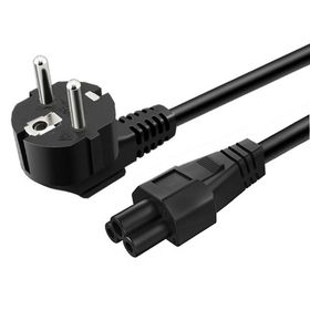 Popkonsol Laptop Adaptör Güç Kablosu 1.2 mt Notebook Şarj Adaptörü İçin Yonca Başlık Power Kablo