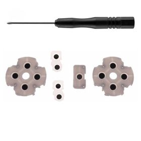 Popkonsol Playstation V1 Model Kol Yedek Parça 5 İç Lastik Tamir Seti Silikon Pad Tornavida Set