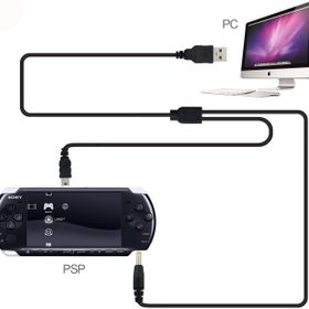 Popkonsol Psp Şarj ve Data Kablosu Film Müzik Oyun Aktarma 1000 2000 3000 E1004 Psp Usb Kablo