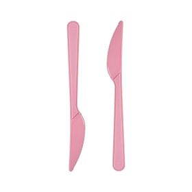 Poppy Lüks Parti Pembe 20 Adet Plastik Bıçak