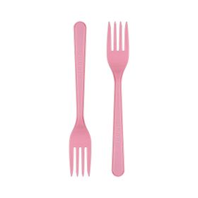 Poppy Lüks Parti Pembe 20 Adet Plastik Çatal