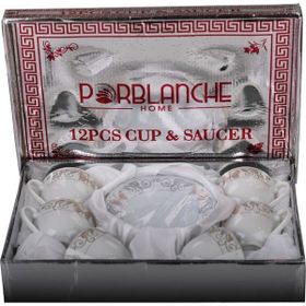 Porblanche 12 Parça Porselen Çay Takımı