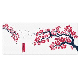 PORGE Gamer Kiraz Çiçeği 90x40 XXL Büyük Oyuncu Mouse Pad