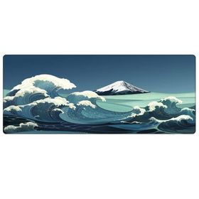 PORGE Gamer Mavi Dalga 90x40 XXL Büyük Oyuncu Mouse Pad