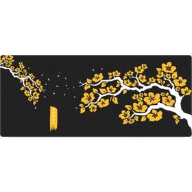 PORGE Gamer Sarı Kiraz Çiçeği 90x40 XXL Büyük Oyuncu Mouse Pad