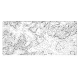 Porge Gaming Topographic Siyah 120x60cm Mouse Pad
