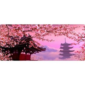 Porge Pro Gaming Pembe Çiçek 70x30 cm XL Büyük Oyuncu Mouse Pad