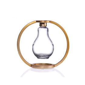 Porio 20x18 cm Metal Kafesli Cam Mumluk