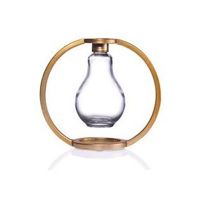 Porio 20x18 cm Metal Kafesli Cam Mumluk