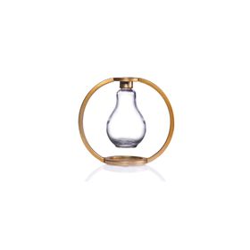 Porio 20x18 cm Metal Kafesli Cam Mumluk