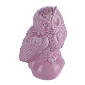 Porio 4'lü Pembe 13 cm Baykuşlu Biblo