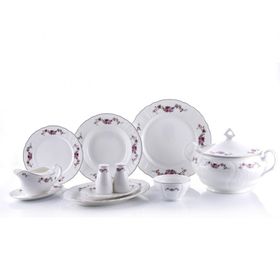Porio Calvina 74 Parça Bonechina Ara Servisli Yemek Takımı