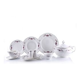 Porio Calvina 74 Parça Bonechina Ara Servisli Yemek Takımı