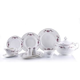 Porio Calvina 74 Parça Bonechina Ara Servisli Yemek Takımı