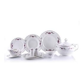 Porio Calvina 74 Parça Bonechina Ara Servisli Yemek Takımı