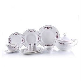 Porio Calvina 74 Parça Bonechina Ara Servisli Yemek Takımı