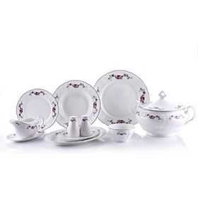 Porio Calvina 74 Parça Bonechina Ara Servisli Yemek Takımı