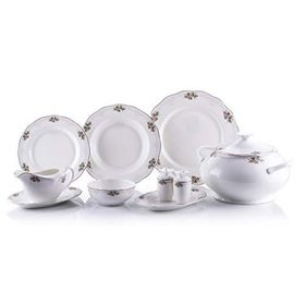 Porio Carmen 74 Parça Bonechina Ara Servisli Yemek Takımı