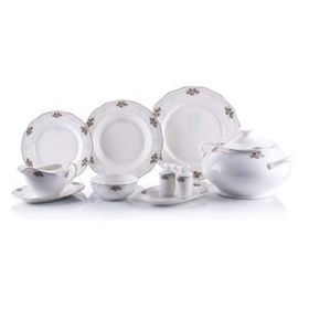 Porio Carmen 74 Parça Bonechina Ara Servisli Yemek Takımı
