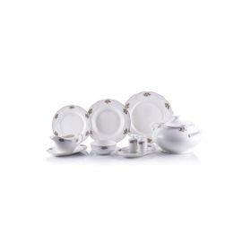 Porio Carmen 74 Parça Bonechina Ara Servisli Yemek Takımı