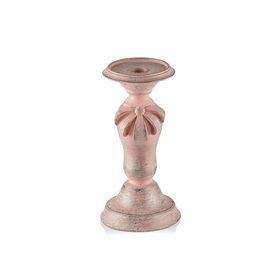 Porio PR30-1015 Pembe 23x12 cm Kurdeleli Küçük Mumluk