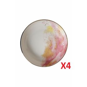 Porland 04ALM003437 17 cm 415 cc 4'lü Cosmos Desen Kase
