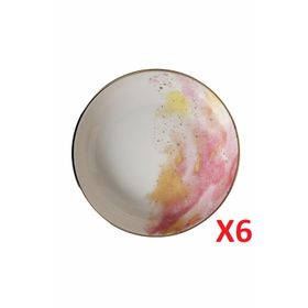 Porland 04ALM003437 17 cm 415 cc 6'lı Cosmos Desen Kase