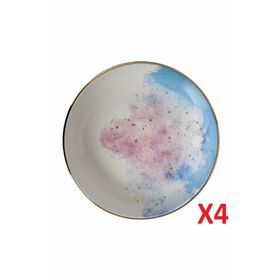 Porland 04ALM003443 17 cm 415 cc 4'lü Cosmos Desen Kase
