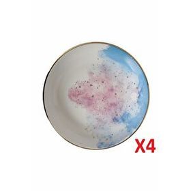 Porland 04ALM003443 17 cm 415 cc 4'lü Cosmos Desen Kase