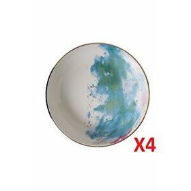 Porland 04ALM003445 17 cm 415 cc 4'lü Cosmos Desen Kase