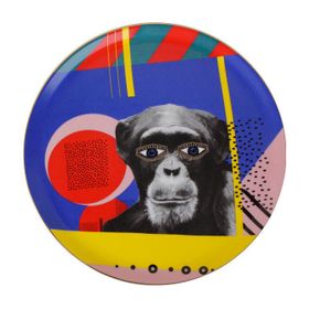 Porland 04ALM005128 28 cm Wild Life Monkey Düz Tabak
