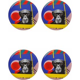 Porland 04ALM005128 28 cm Wild Life Monkey Düz Tabak