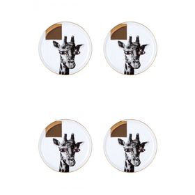 Porland 04ALM005130 20 cm Wild Life Giraffe Düz Tabak