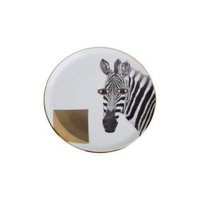 Porland 04ALM005134 20 cm Wild Life Zebra Düz Tabak