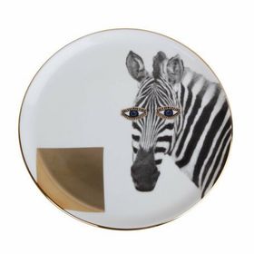 Porland 04ALM005134 20 cm Wild Life Zebra Düz Tabak