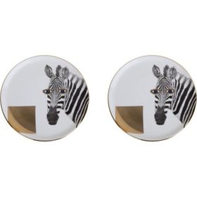 Porland 04ALM005134 20 cm Wild Life Zebra Düz Tabak
