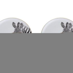 Porland 04ALM005134 20 cm Wild Life Zebra Düz Tabak