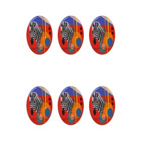 Porland 04ALM005136 28 cm Wild Life Zebra Düz Tabak