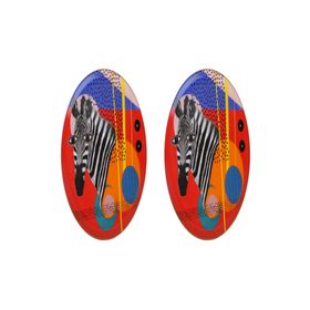 Porland 04ALM005136 28 cm Wild Life Zebra Düz Tabak