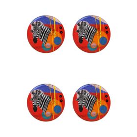 Porland 04ALM005136 28 cm Wild Life Zebra Düz Tabak