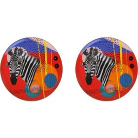 Porland 04ALM005136 28 cm Wild Life Zebra Düz Tabak