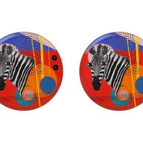 Porland 04ALM005136 28 cm Wild Life Zebra Düz Tabak