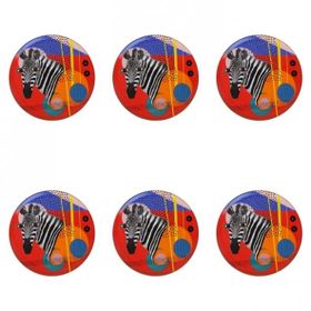 Porland 04ALM005136 28 cm Wild Life Zebra Düz Tabak