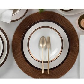 Porland 04ALM005234 12 Kişilik 60 Parça Copper Line Yemek Takımı