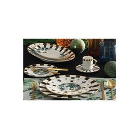 Porland 04ALM005617 Palms 19 Parça 6 Kişilik İkram Kahve Takımı