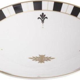 Porland 04ALM005907 Palms 20 cm Siyah Gold Desenli Çukur Tabak