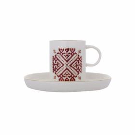 Porland 04ALM006540 Arabesque Desen 6 12 Parça Kahve Takımı