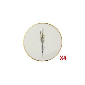 Porland 04ALM006631 Botanical Desen 4'lü 10 cm Bardak Altlığı