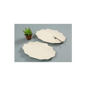 Porland 04ALM007287 24 cm Tide Platin Kayık Tabak